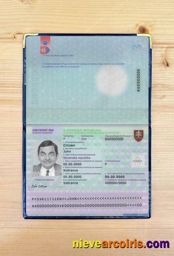 Slovakia passport version 3 photolook
